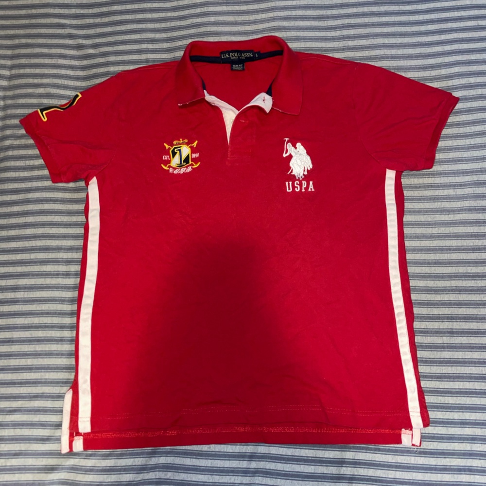 Red Collard Polo shirt